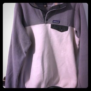 Patagonia Snap T Fleece White and Gray XL